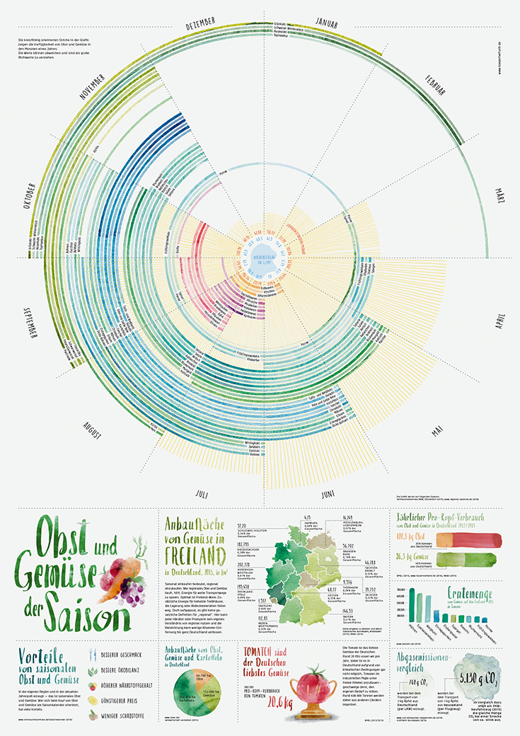 Gemüse der Saison – Poster für regionales Einkaufen von Obst und Gemüse