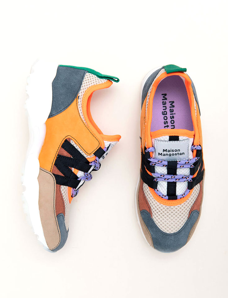 Maison Mangostan – Eco Sneaker für große und kleine Fair Fashionistas: Goji Gauzy Orange, Kumquat Orange