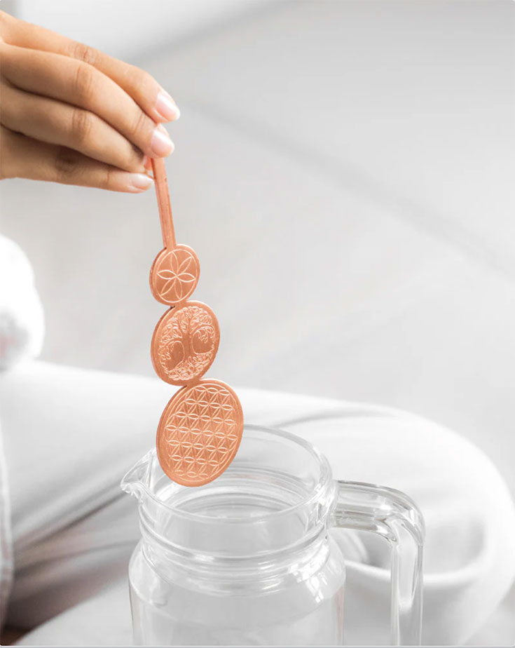 Forest & Love – Wunderschöne Ayurveda Trinkflasche aus Kupfer, Kupferwasserflasche, Wasserflasche, plastikfreie Flaschen, Copper Infuser