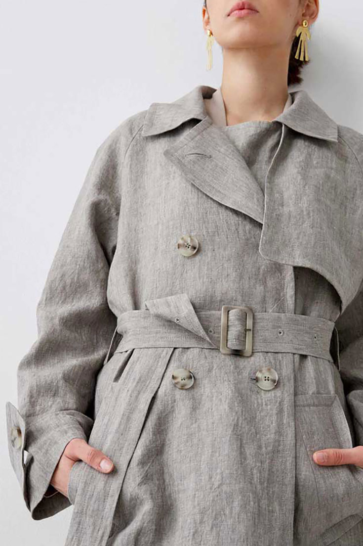 Fair Fashion Trenchcoat – Nachhaltiger Mantel für den Herbst: nachhaltiger Trenchcoat von Elementy, Fairer Mantel für den Übergang