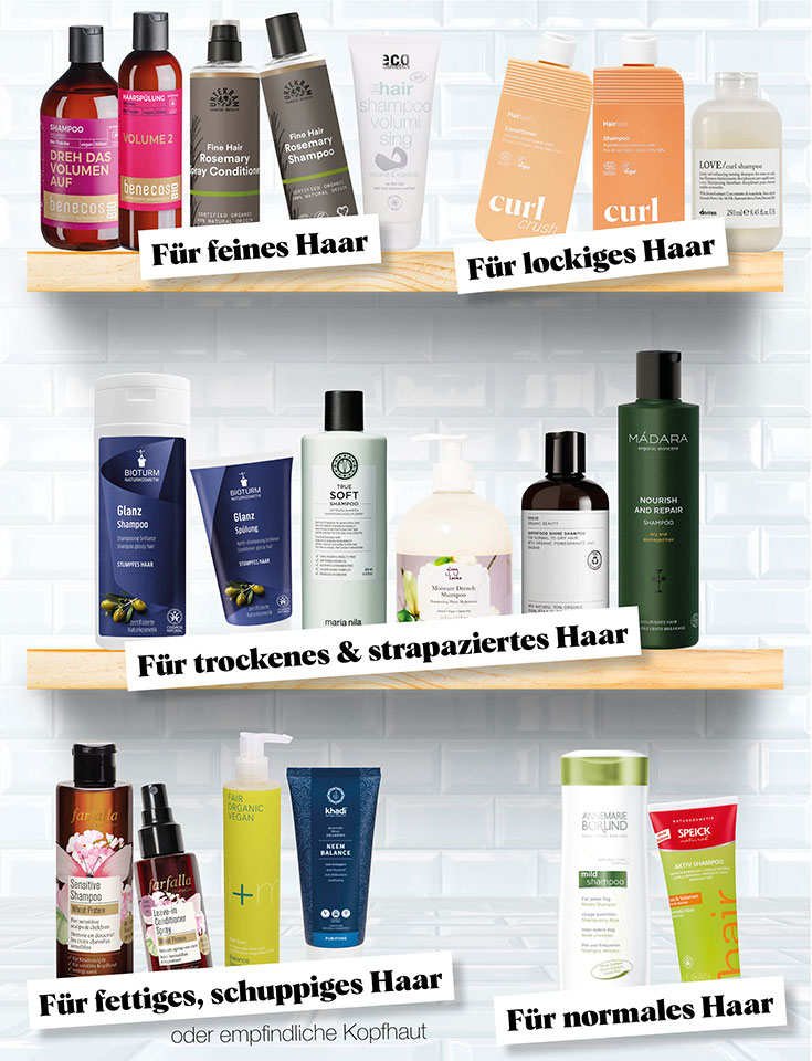 Naturkosmetik Haarpflege – Unsere Top 15 Shampoo, Conditioner & Co.