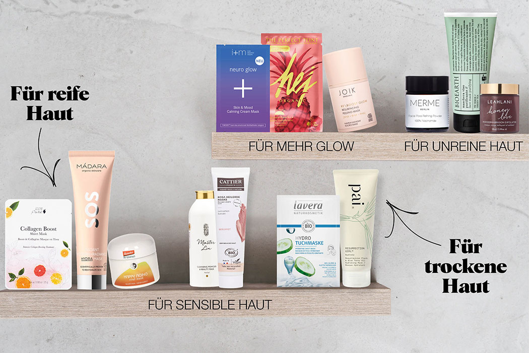 Naturkosmetik Gesichtsmasken im Test – Die besten natürlichen Gesichtsmasken für jeden Hauttyp. Wir haben Bio Gesichtsmaske, Biokosmetik Gesichtsmaske, Clean Beauty Maske, Augenmaske, Peelingsmaske, Bio Tuchmaske, Anti-Aging Vliesmaske und vegane Crememaske getestet