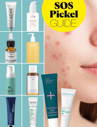 Naturkosmetik SOS-Pflege gegen Pickel, Akne, Mitesser & unreine Haut. Wirksame Soforthilfe, Tipps & Tricks, damit Hautunreinheiten über Nacht verschwinden. Entzündungshemmend Biokosmetik Produkte mit natürlichen Inhaltsstoffen, die Pickel sofort bekämpfen