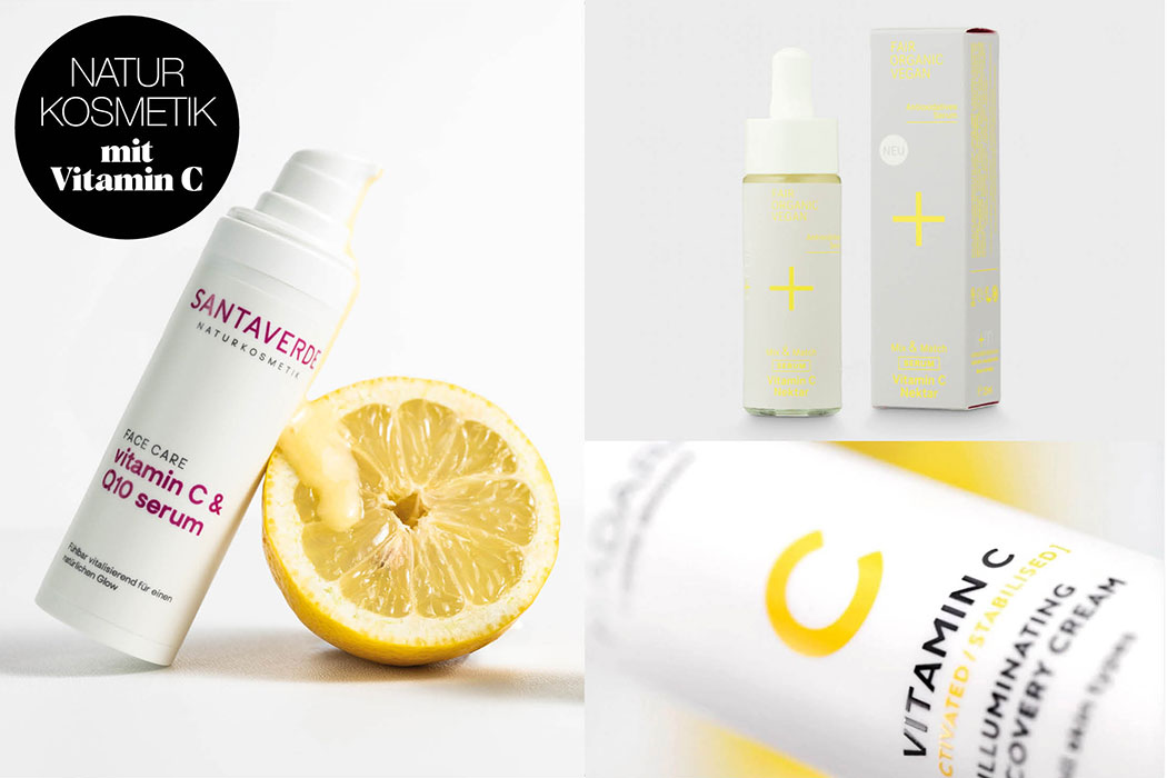 Die besten Produkte für mehr Glow! Naturkosmetik mit Vitamin C: Ascorbinsäure gegen Falten, Pigmentflecken und Akne. Vitamin C Serum für einen strahlenden Teint & glatte Haut.