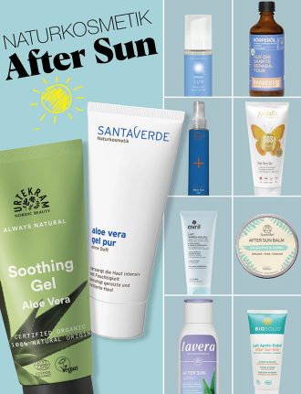 Naturkosmetik After Sun – Natürliche Après Soleil Pflege nach dem Sonnenbad. Beruhigende Sonnenpflege ohne gefährliche Inhaltsstoffe für sonnengestresste Haut. Mit entzündungshemmenden Wirkstoffen, kühlend. Sie versorgen dehydrierte Haut, beruhigen und unterstützen die Hautregeneration.