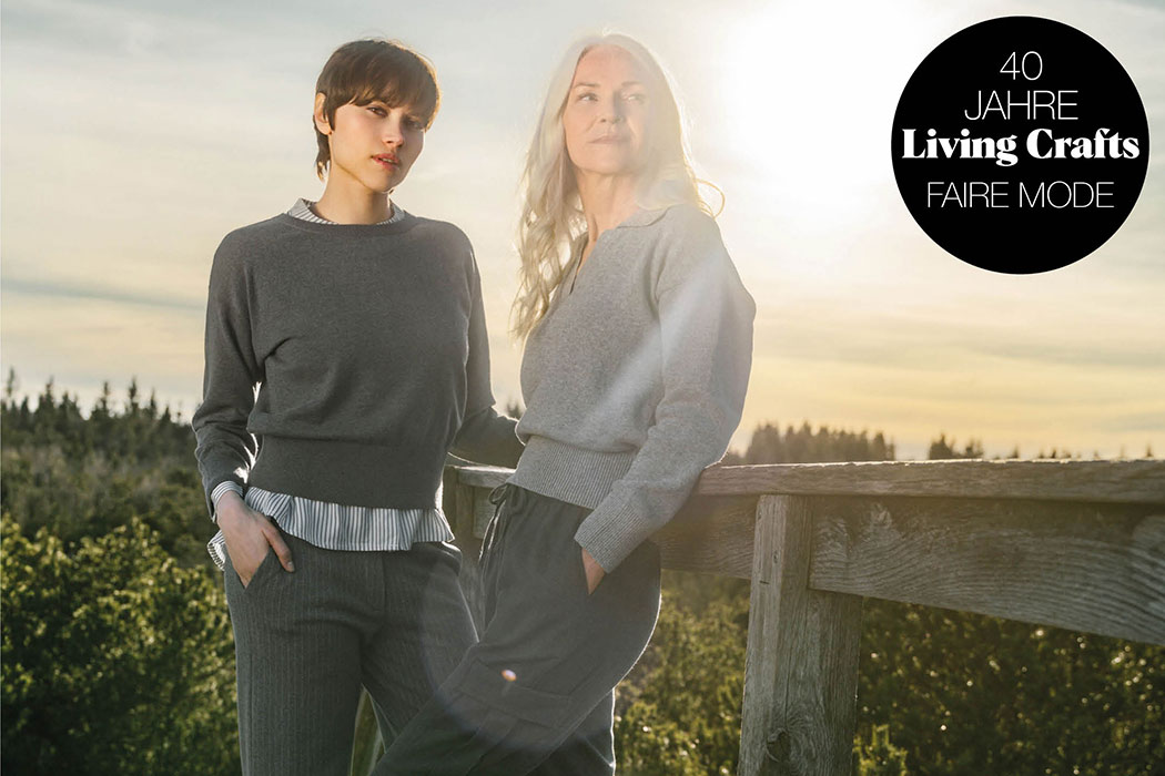 40 Jahre Living Crafts – Ein Hoch auf diese Fair Fashion Basics. Der Öko-Pionier feiert Jubiläum und deshalb gibt es Sonderpreise auf die Naturtextilien, Naturmode aus Naturmaterialien. Nachhaltige Mode zu günstigen Preisen.