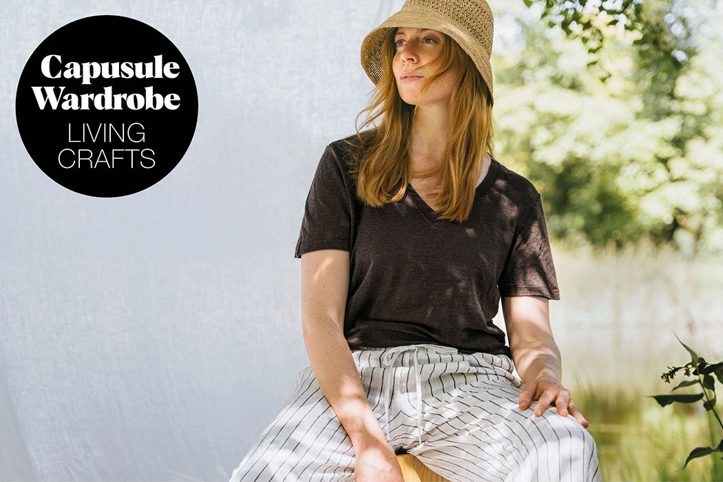 So baust du dir eine Fair Fashion Capsule Wardrobe auf. Living Crafts zeigt dir, wie du dir einen nachhaltigen Kleiderschrank aus zeitlosen Basics aus Naturtextilien aufbaust und sondern auch Ressourcen schonst.