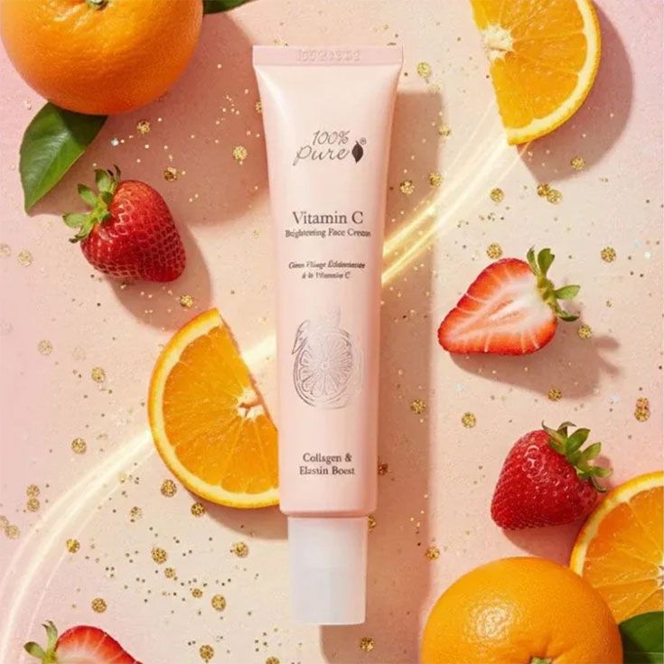 Pigmentflecken adè, mehr Glow, glattere & ebenmäßigere Haut? Naturkosmetik mit Vitamin C von 100% Pure kann deine Haut genau dabei supporten