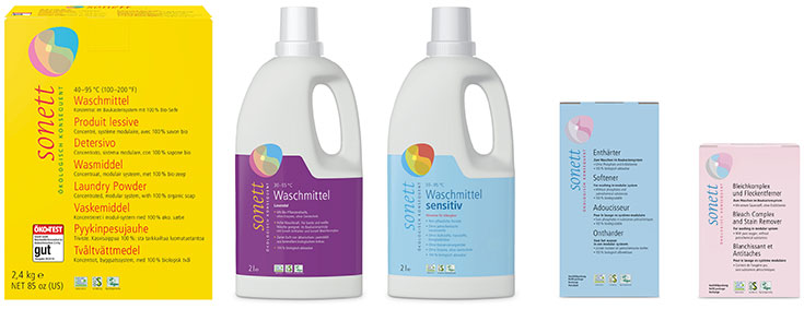 Ökologische Waschmittel und nachhaltige Waschtipps, Bio Waschpulver, nachhaltiges Waschmittel von Sonett, Baukastensystem